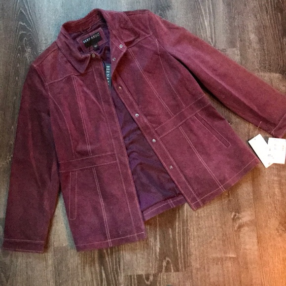 plum suede jacket
